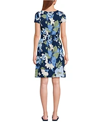 Lands' End Women's Cotton Modal Smocked Waist Dress