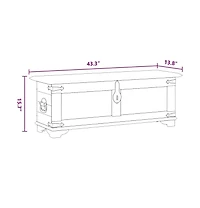 Storage Chest Rough Mango Wood