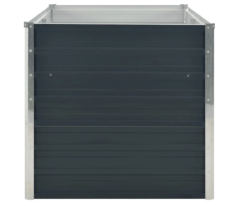 Raised Garden Bed Anthracite 63"x31.5"x30.3" Galvanized Steel