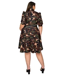 L I V D Plus Outlaw Pocket Flare Dress