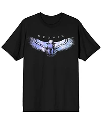 Harry Potter Men's Hedwig The Owl Crew Neck Short Sleeve Black T-shirt-Medium