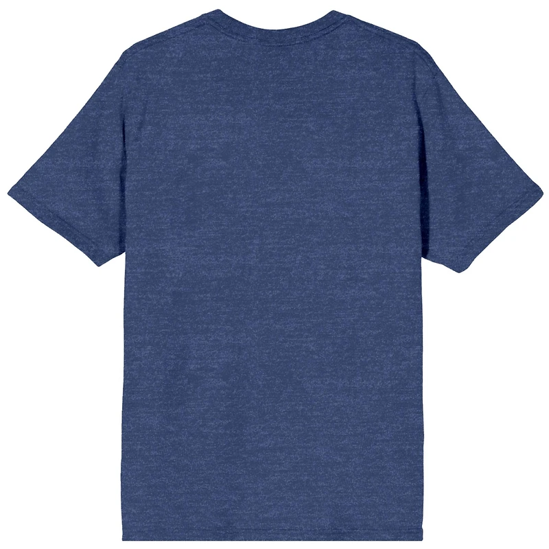 Sonic the Hedgehog Men's Classic Character and Title Navy Blue Graphic