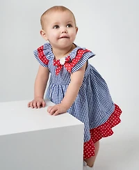 Rare Editions Baby Girls Lady Bug Seersucker Dress