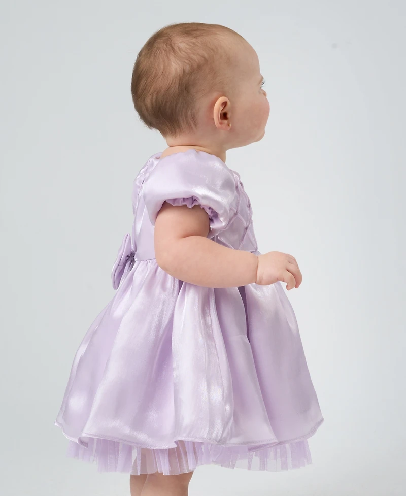 Rare Editions Baby Girls Shimmer Organza Social Dress