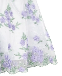 Rare Editions Baby Girls Floral Embroidered Mesh Social Dress