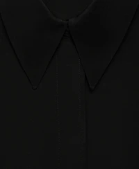 Mango Women's Satin Silk Shirt