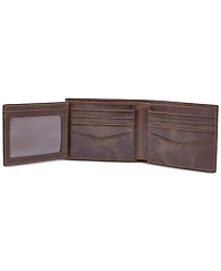 Fossil Men's Leather Wallet Derrick Rfid-Blocking Bifold with Flip Id