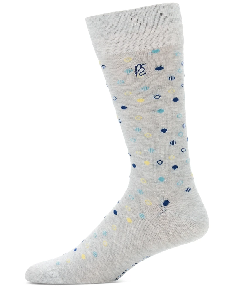 Perry Ellis Portfolio Men's Polka Dot Crew Socks