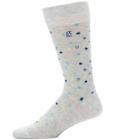 Perry Ellis Portfolio Men's Polka Dot Crew Socks