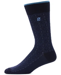 Perry Ellis Portfolio Men's Medallion Crew Socks