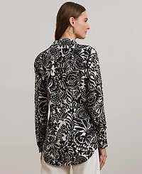 Lauren Ralph Lauren Women's Relaxed-Fit Floral Linen Shirt, Regular & Petite
