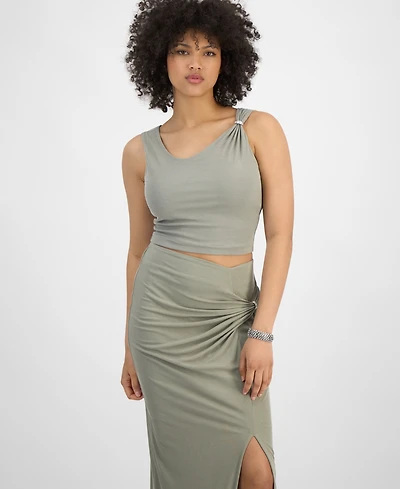 Guess Women's Aimee Sleeveless Jewel Draped Top