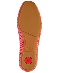 FitFlop Women's Delicato Bow Woven Ballet Flats