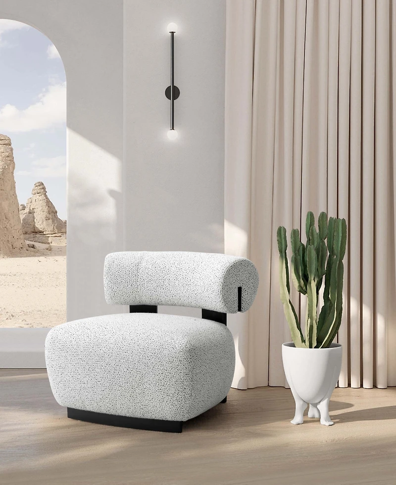 Manhattan Comfort Bartow Modern Woven Fabric Upholstered Accent Chair