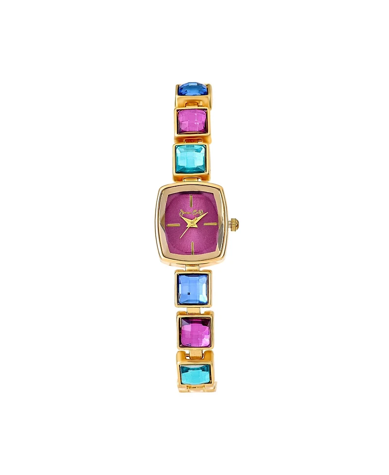 Jessica Carlyle Women's Shiny Gold Metal Alloy Analog Watch, 18mm