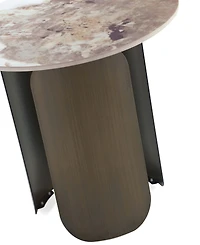 Manhattan Comfort Monica 19.68" Modern Sintered Stone Top End Table