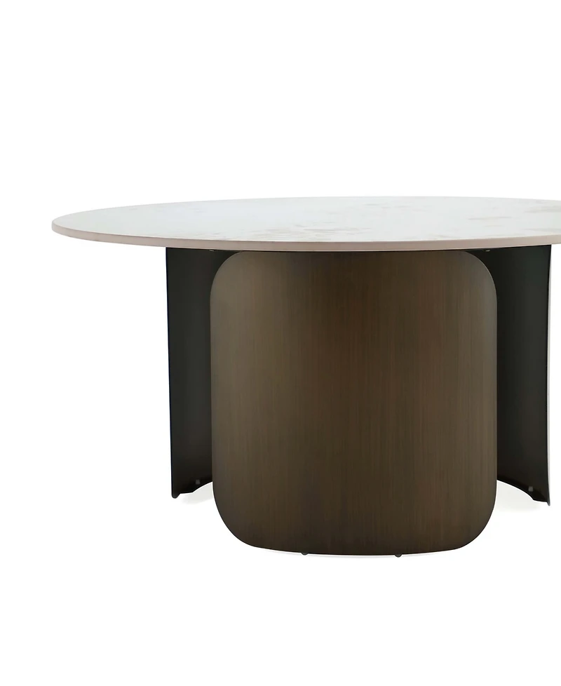 Manhattan Comfort Monica 31.49" Modern Sintered Stone Top Coffee Table