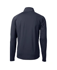 Cutter & Buck Men's Navy Notre Dame Fighting Irish Play Like A Champion Today Adapt Eco Knit Stretch Hybrid Quarter-Zip Pullover Top