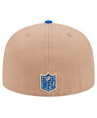 New Era Men's Tan/Royal Los Angeles Rams Logo Main 59FIFTY Fitted Hat
