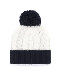 '47 Brand Women's White Auburn Tigers Fireside Cuffed Knit Hat with Pom