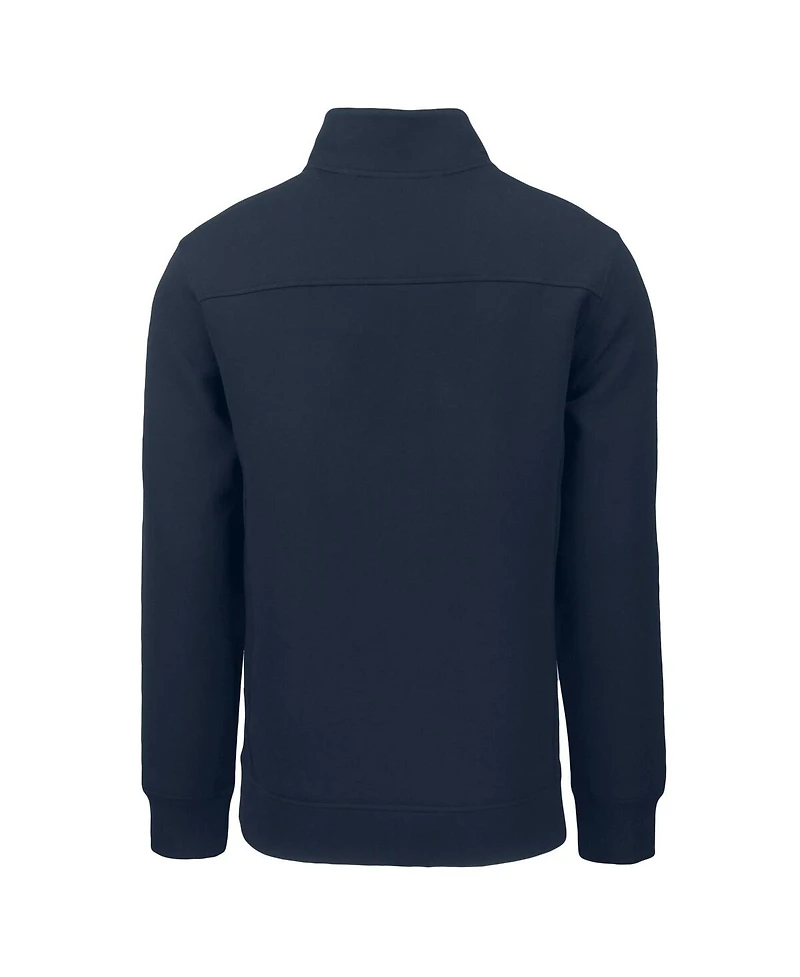 Cutter & Buck Men's Navy Los Angeles Dodgers Cooperstown Collection Roam Eco Quarter-Zip Pullover