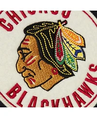 Mitchell & Ness Men's Black Chicago Blackhawks Vintage Coaches Cotton Twill Full-Zip Jacket