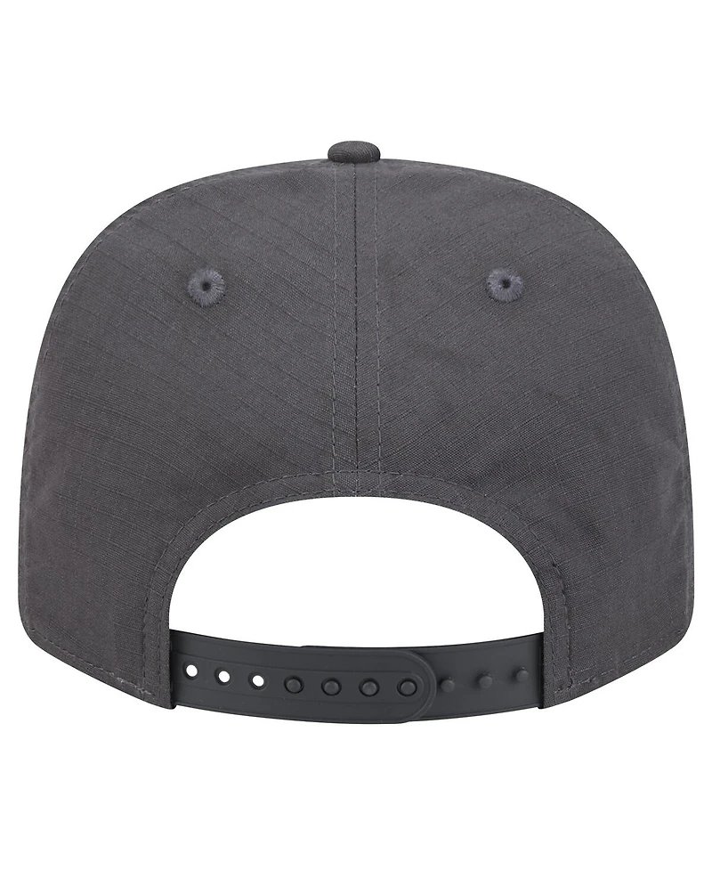 New Era Men's Graphite Golden State Warriors Team Elevated Patch 9SEVENTY Adjustable Hat