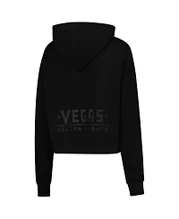 Pro Standard Women's Black Vegas Golden Knights Jewels Cropped Pullover Hoodie