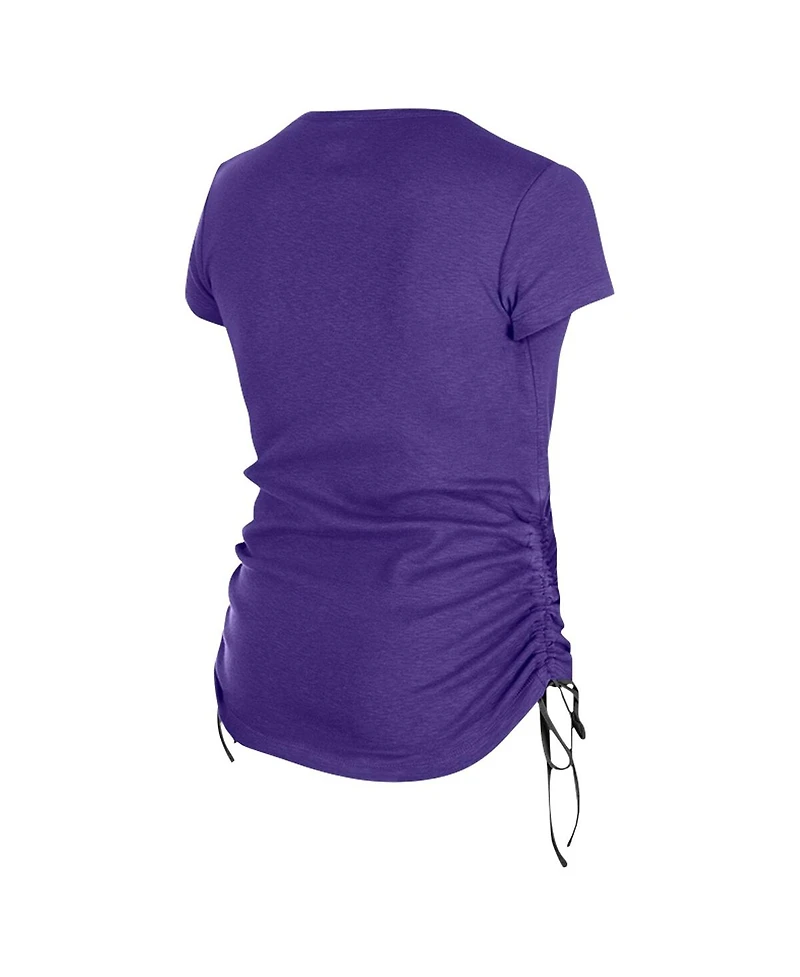 New Era Women's Purple Baltimore Ravens Ruched Side T-Shirt