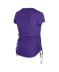 New Era Women's Purple Baltimore Ravens Ruched Side T-Shirt