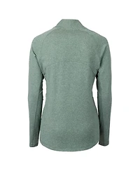 Cutter & Buck Women's Heather Green Philadelphia Eagles Gridiron Classics Logo Adapt Eco Knit Full-Zip Jacket