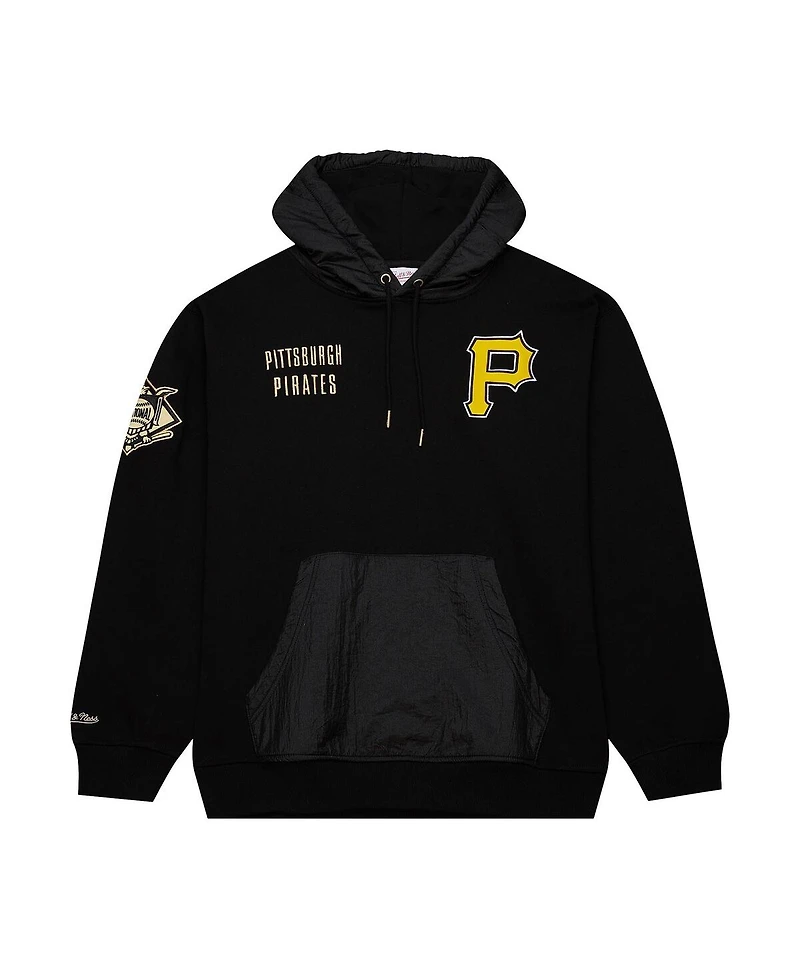 Mitchell & Ness Men's Black Pittsburgh Pirates Team Og 2.0 Current Logo Fleece Pullover Hoodie