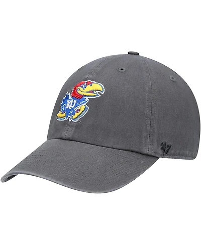 '47 Brand Men's Charcoal Kansas Jayhawks Vintage Clean Up Adjustable Hat