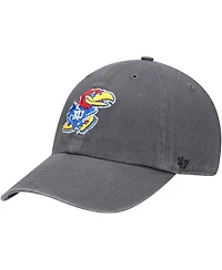 '47 Brand Men's Charcoal Kansas Jayhawks Vintage Clean Up Adjustable Hat