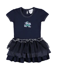 Two Feet Ahead Toddler Navy Notre Dame Fighting Irish Pin Dot Tutu Dress