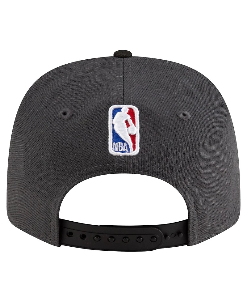 New Era Men's Black/Charcoal Golden State Warriors Statement Edition Jersey Hook 9SEVENTY Stretch-Snap Hat