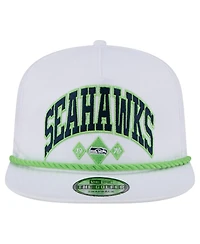 New Era Men's White Seattle Seahawks Diamond Golfer Snapback Hat