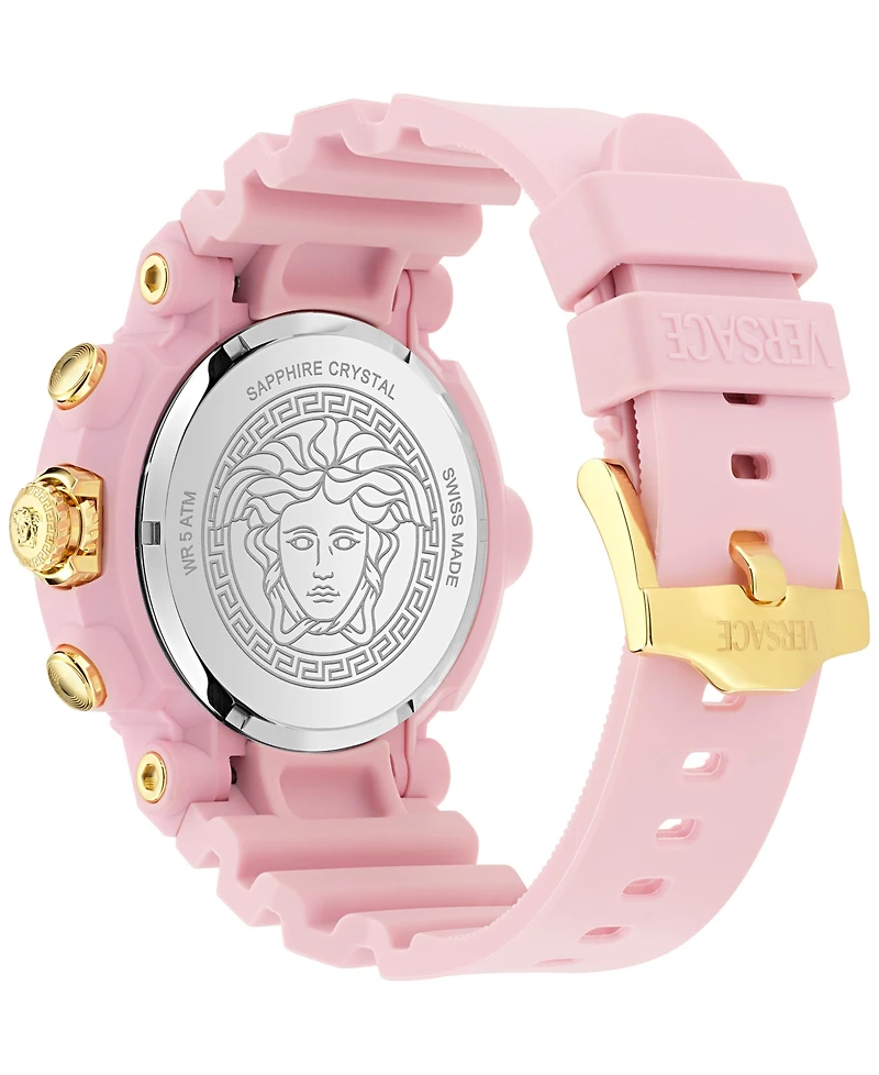 Versace Men's Swiss Chronograph Real Active Tpu Strap Watch 45mm