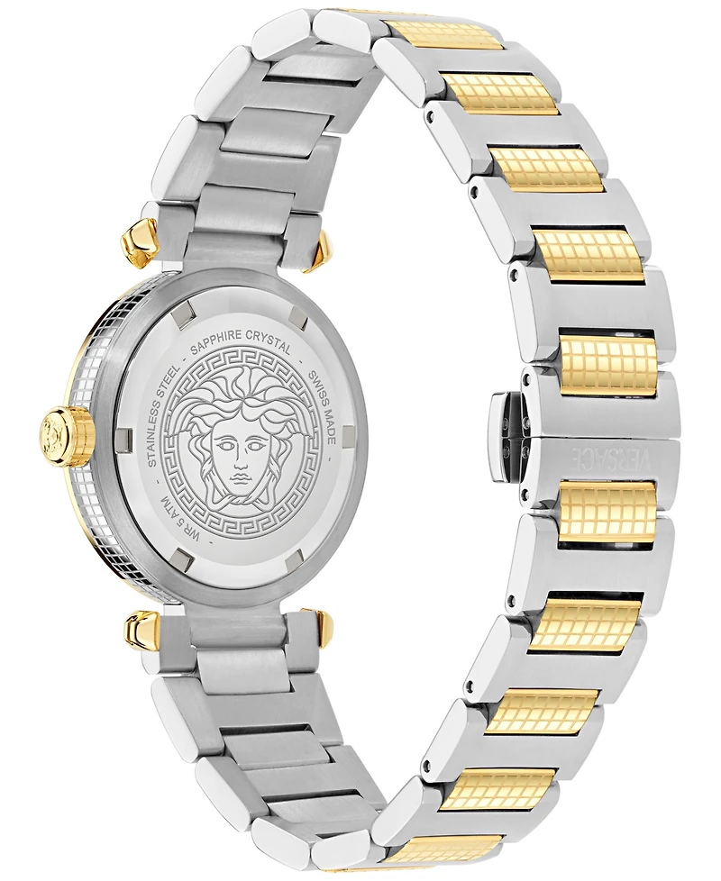 Versace Women's Swiss Greek Two-Tone Stainless Steel Bracelet Watch 35mm