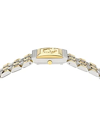 Versace Women's Swiss Reveal Square Two-Tone Stainless Steel Bracelet Watch 18x25mm