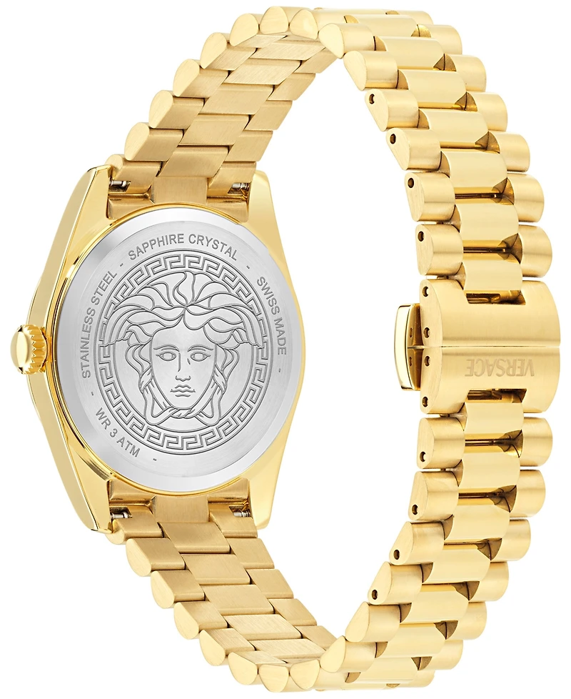 Versace Women's Swiss Millenyium Gold Ion Plated Bracelet Watch 32mm