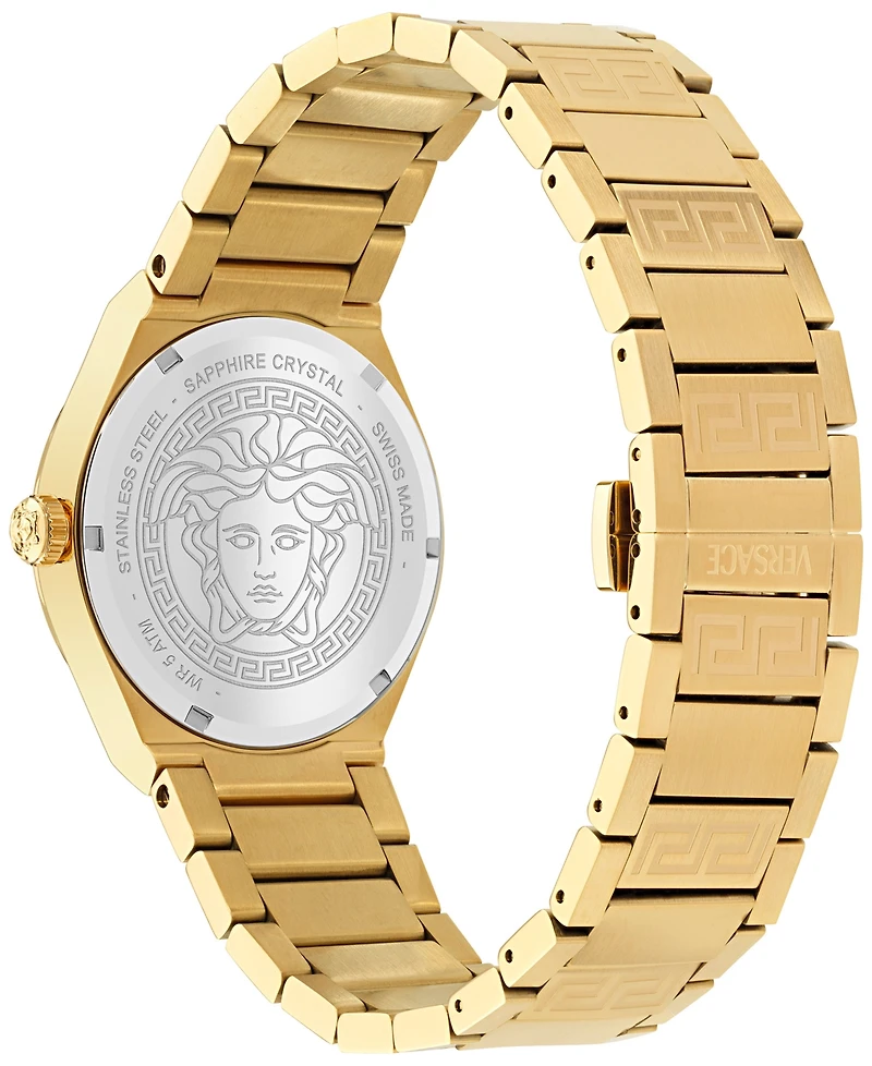 Versace Women's Swiss V-Auria Gold Ion Plated Bracelet Watch 39mm