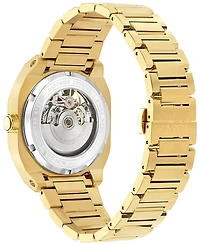 Versace Men's Swiss Automatic V-Contempo Gmt Gold Ion Plated Bracelet Watch 40x48mm