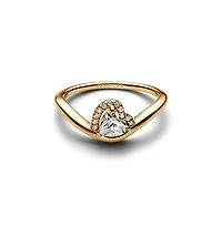 Pandora 14K Gold Plated Wavy Heart Ring