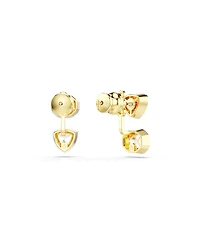 Swarovski Imber Gold-Tone Plated Asymmetrical Design Jackets Earrings