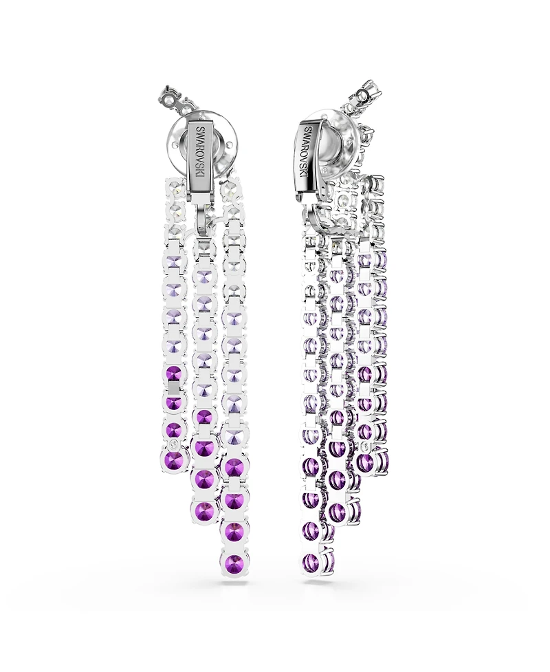 Swarovski Matrix Rhodium Plated Clip-On Earrings