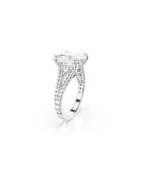 Swarovski Stilla Rhodium Plated Square Cut Ring