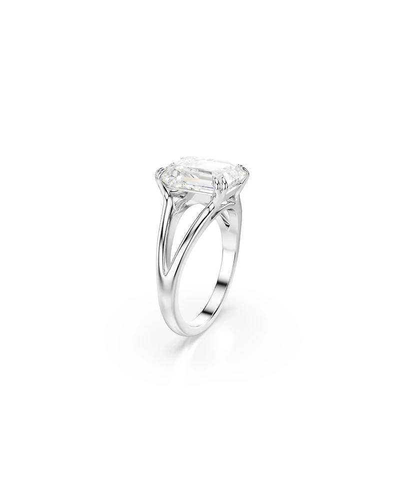 Swarovski Stilla Rhodium Plated Octagon Cut Ring