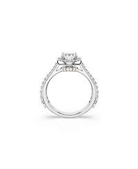 Swarovski Una Angelic Rhodium Plated Round Cut Ring