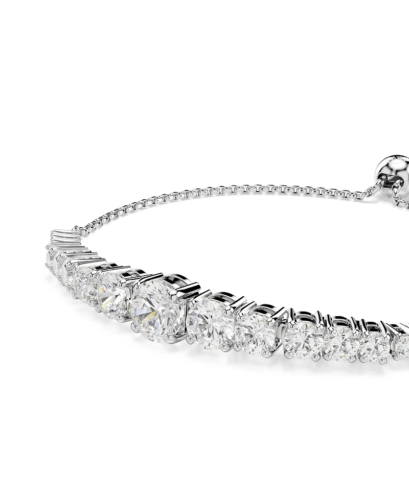 Swarovski Matrix Gradient of Round Cuts White Rhodium Plated Bracelet